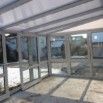 zimowy ogród budowany zimą