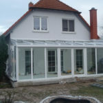 zadaszenie tarasu budowa zimą