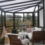 gotowy ogród zimowy z matowym zadaszeniem